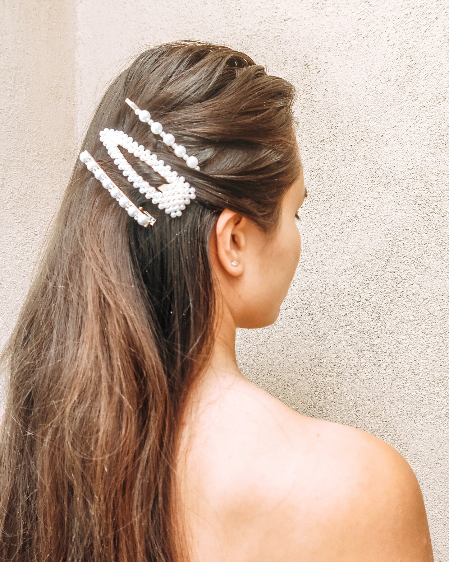 Tourmaline Large Pearl Hair Clip