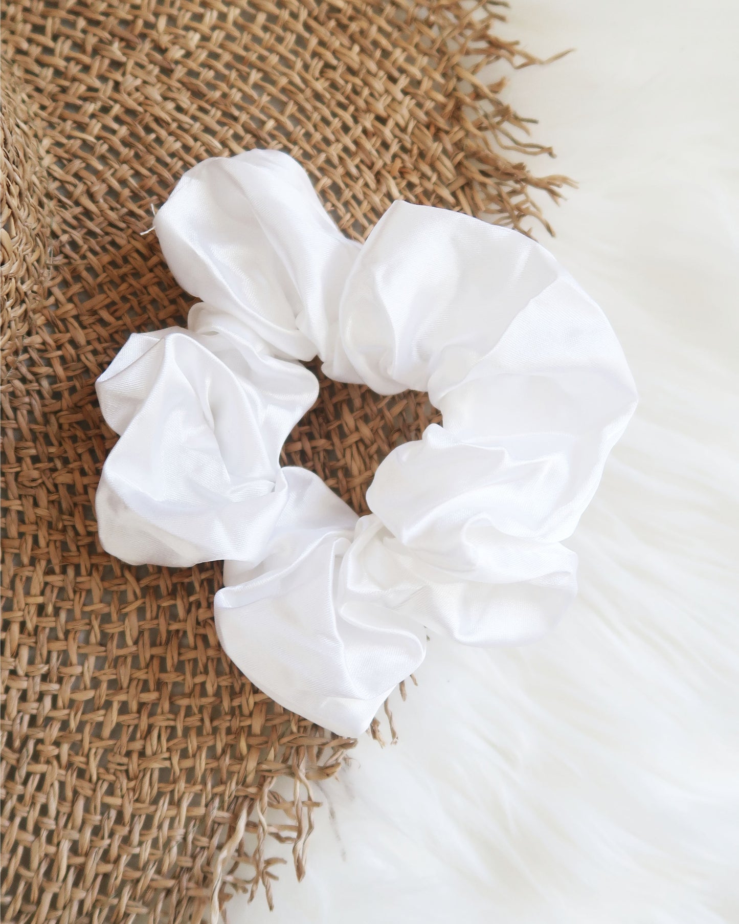 White Hot Scrunchie