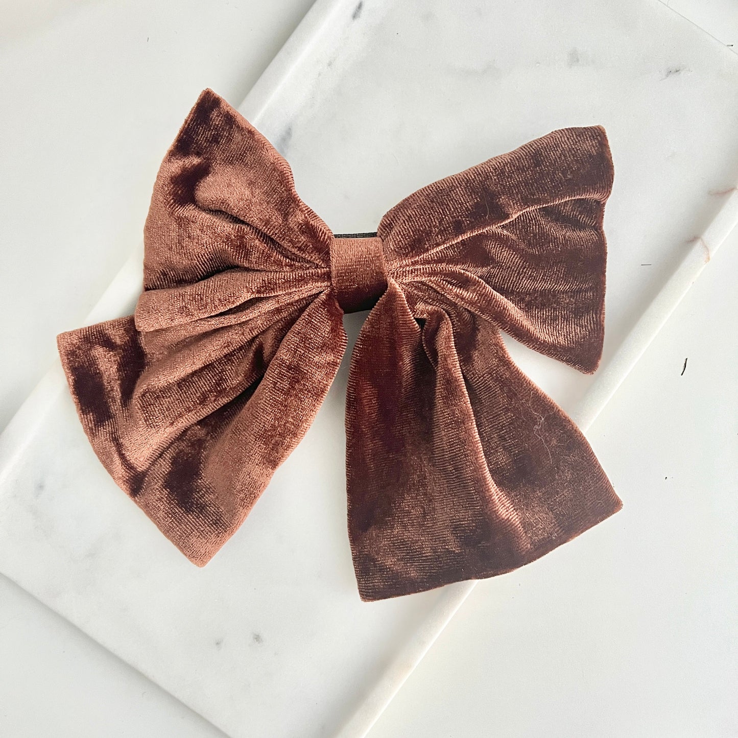 Brown Velvet Bow