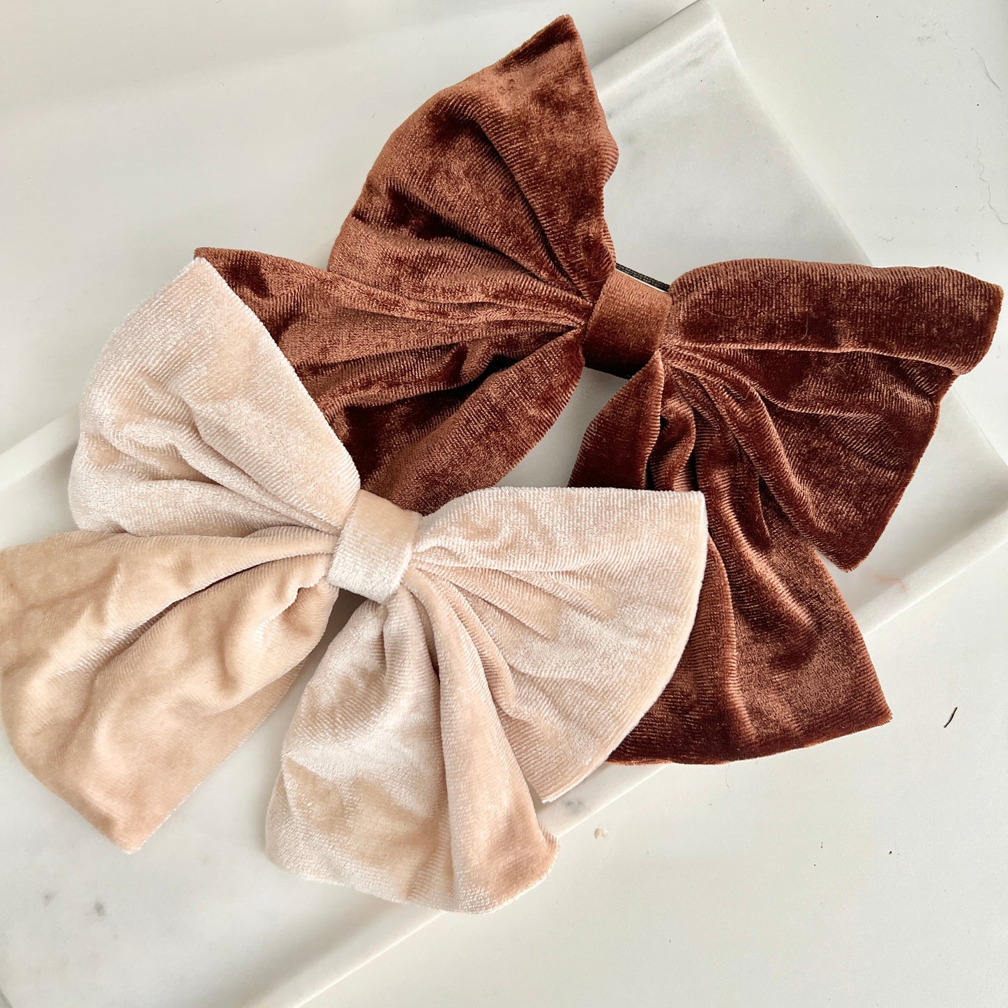 Brown Velvet Bow