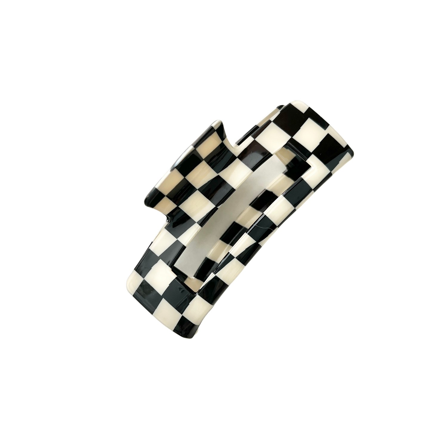 Large Checkered Claw Clip