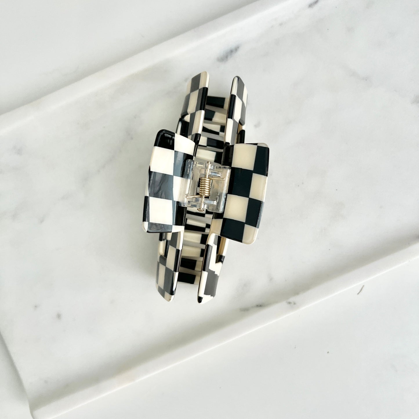 Large Checkered Claw Clip