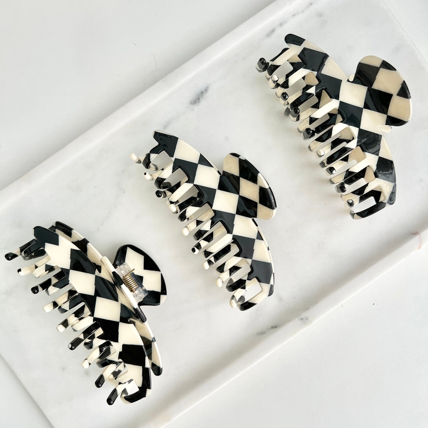 Classic Checkered Claw Clip