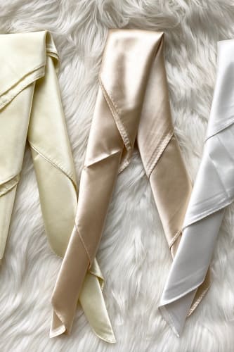 White Summer Silk Scarf